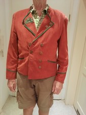 Trachtenjacke, rot, Ziegenvelour, Gr. 54, elegant