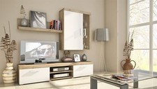 Wohnwand Schrankwand 3 tlg.TOM Sanremo/ Creme matt