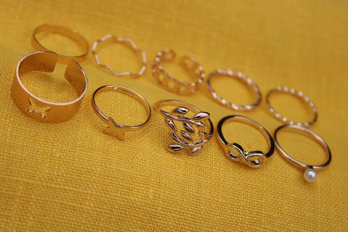 Ring set damenset goldfarben - ring,