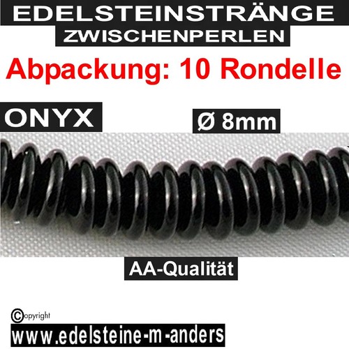 Onyx rondelle perlen strang - onyx,