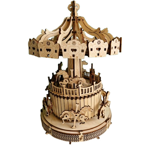Holzpuzzle karussell - 3d,
