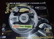 SAITEK R440 Force Feedback WHEEL Lenkrad + Pro Flight Rudder pedals Pedale PC