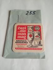 1 Stück Bierdeckel Kronen Brauerei Hardering / Wesel aus Sammlung Nr. 255