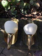 2er Set Wandlampe 50er Jahre, Messing, Vintage Wandleuchte
