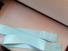 Lamellenvorhang - Metallschiene weiß-Stoffbahnen hellblau - B 172 cm H 241,5 cm