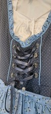 Dirndl Tracht knielang im Komplettset Größe 40 blau Marke Waldschütz Baumwolle