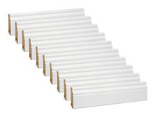 Vorteilspack - Hamburger Leiste aus MDF Weiß folierte Fußleiste | ECO 19 x 60 mm