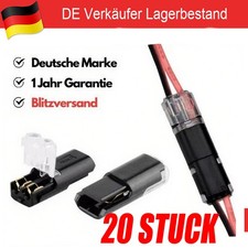 20PCS Auto Stecker 2 Polig Steckverbindung Steckverbinder Wasserdicht KFZ Kabel