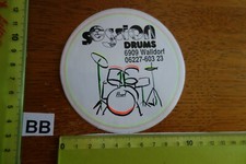 Alter Aufkleber Musik Instrumente Schlagzeug SESSION DRUMS Stadt Walldorf PEARL