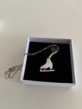 Sagester Eiskunstlauf Halskette Silber