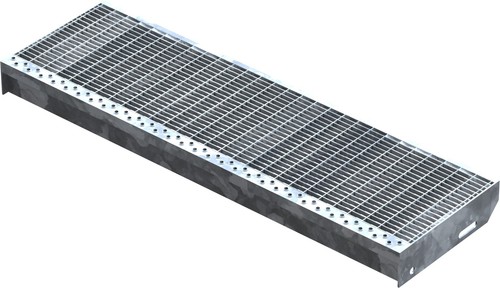 Gitterroststufe stiege stahl - stiege,