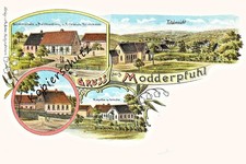 AK  Modderpfuhl  Friedeberg Brandenburg  Kopie einer Litho von ca. 1900