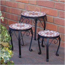 Bumenhocker 3er set - 3er, mosaik