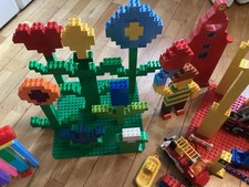 10  Kilo Lego Duplo 571 Legosteine Bodenplatten Fahrzeuge Feuerwehr + 96 andere