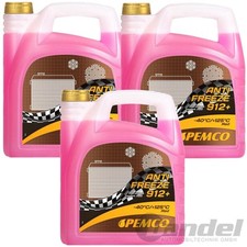 3x5L/15 Liter PEMCO 912+ KÜHLERFROSTSCHUTZ FERTIG-MIX bis -40°C ROSA/ROT VIOLETT