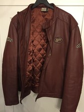 Puma Leder Jacke im Bikerstyle Gr. L bordeaux rot 