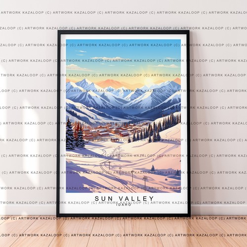 Sun valley idaho ungerahmte - idaho,