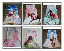 Mädchenkleid Pferd Gr. 86/92