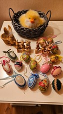 *VINTAGE* 20 teiliges Oster Konvolut Figuren Hasen Eier DEKO