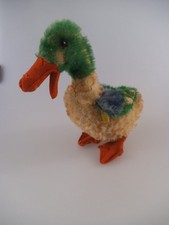 Steiff Vorkriegs Ente 1322 mit Knopf und Fahne 1935 - 1943 (1819)