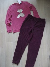 Winter YIGGA Mädchen Schlafanzug Teddyhose mit Motiv Gr. 170-176 neu