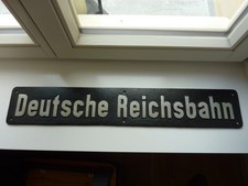 altes Lokschild, Deutsche Reichsbahn selten, original Betriebsspuren