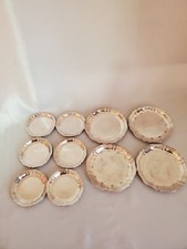 10 Untersetzer Versilbert mit