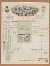 NORDHAUSEN, Rechnung 1930, Kautabak- u. Zigarren-Fabrik Grimm & Triepel
