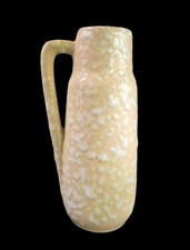 Vintage Scheurich Keramik Vase - 275 / 20 cm - Henkelvase - Ocker Laufglasur