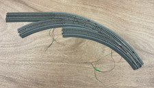 ROCO LINE H0 Gleis m. Bettung: 2 Stück 42556 BWL 2/3 mit je 42620 Weichenantrieb