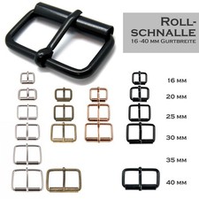 Gürtelschnalle/ Rollschnalle 16-40 mm schwarz matt Sattlerschnalle Gurtregulator