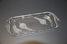 Kuchenplatte - Servierplatte - Glasplatte - 41 x 15 x 2,5 cm