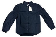 TOMMY HILFIGER Kinder Mädchen Bluse Hemd Ajour Puff Sleeve NEU Größe 10 14