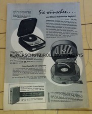 50er Jahre Werbung – Philips Phonokoffer – Sie wünschen... was Millionen ...
