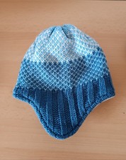 Warme WINTERMÜTZE Mütze mit Fleece WOLLMÜTZE  50 51 (98 104 110) blau PUSBLU DM