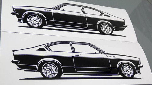 Opel kadett gte aufkleber - gte,