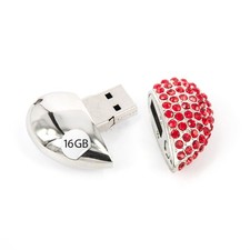 USB Stick Herz 16GB Strass Rot