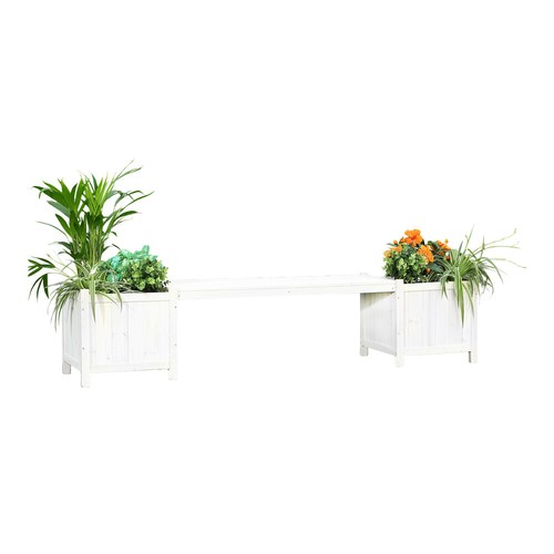 Gartenbank mit blumenkästen - gartenbank, 2