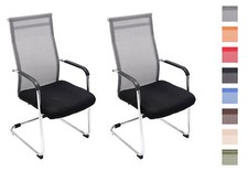 2er Set Besucherstühle Brenda Gepolsterte Esszimmerstühle Freischwinger