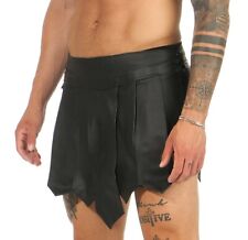 XS-3XL Gladiator Kilt Echt Leder Legionär Rock Fetisch Festival BDSM Swinger B