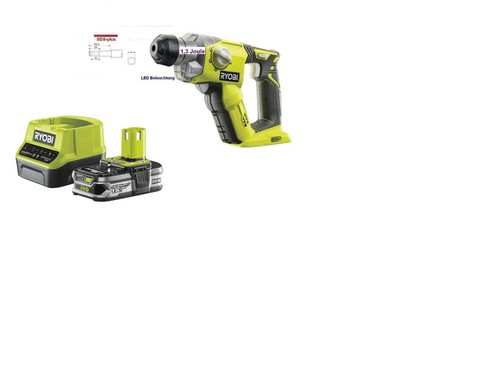 Ryobi 18v akku kombihammer - 18v, akku-kombihammer