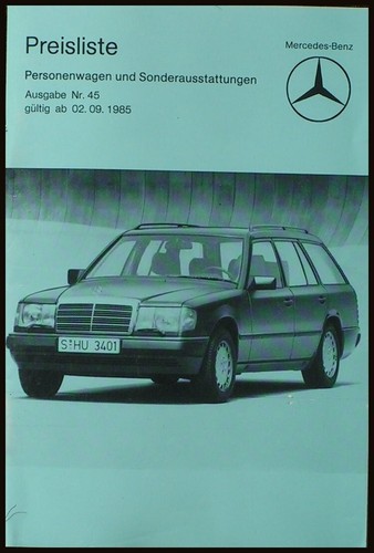 Mercedes preisliste 45 - mercedes, nr.