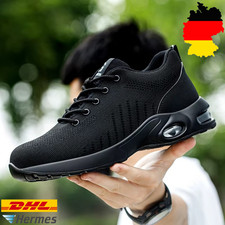 TANRDON Herren Sicherheitsschuhe Stahlkappe Anti-Smash Pannensicher Atmungsaktiv