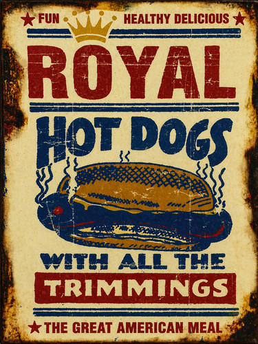 Blechschild royal hot dog - blechschild, "royal