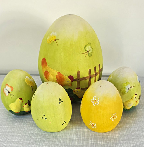 Osterdeko figuren set eier mit - osterdeko, figuren-set