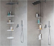 TELESKOPREGAL WEISS CHROM SCHWARZ ECKREGAL DUSCHABLAGE DUSCHREGAL BADREGAL