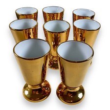 8x Porzellan Wein Kelche