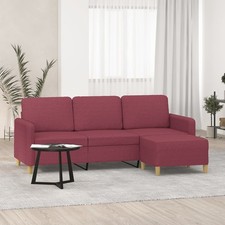3-Sitzer-Sofa mit Fußhocker