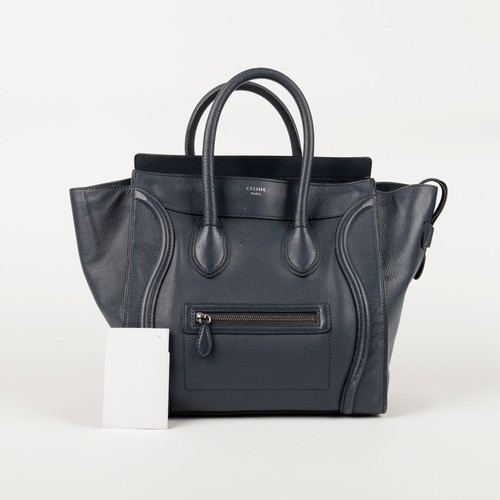 Celine mini dunkelblau - dunkelblau, leder