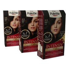3 x Poly Palette Intensiv-Creme-Coloration 800 4-0 Dunkel Braun